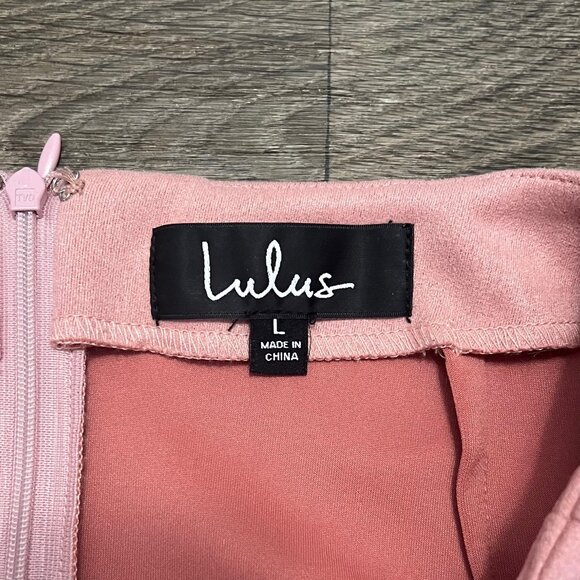 Lulu's Total Allure Blush Pink Vegan Suede Pencil Skirt Size Large - Picture 6 of 7